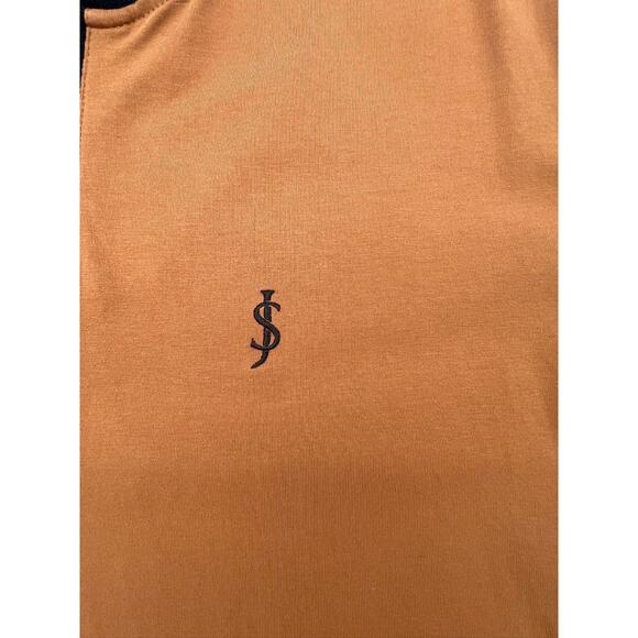 SCOTT JAMES Rust and Black Henley Shirt (Mens) - Picture 3 of 5